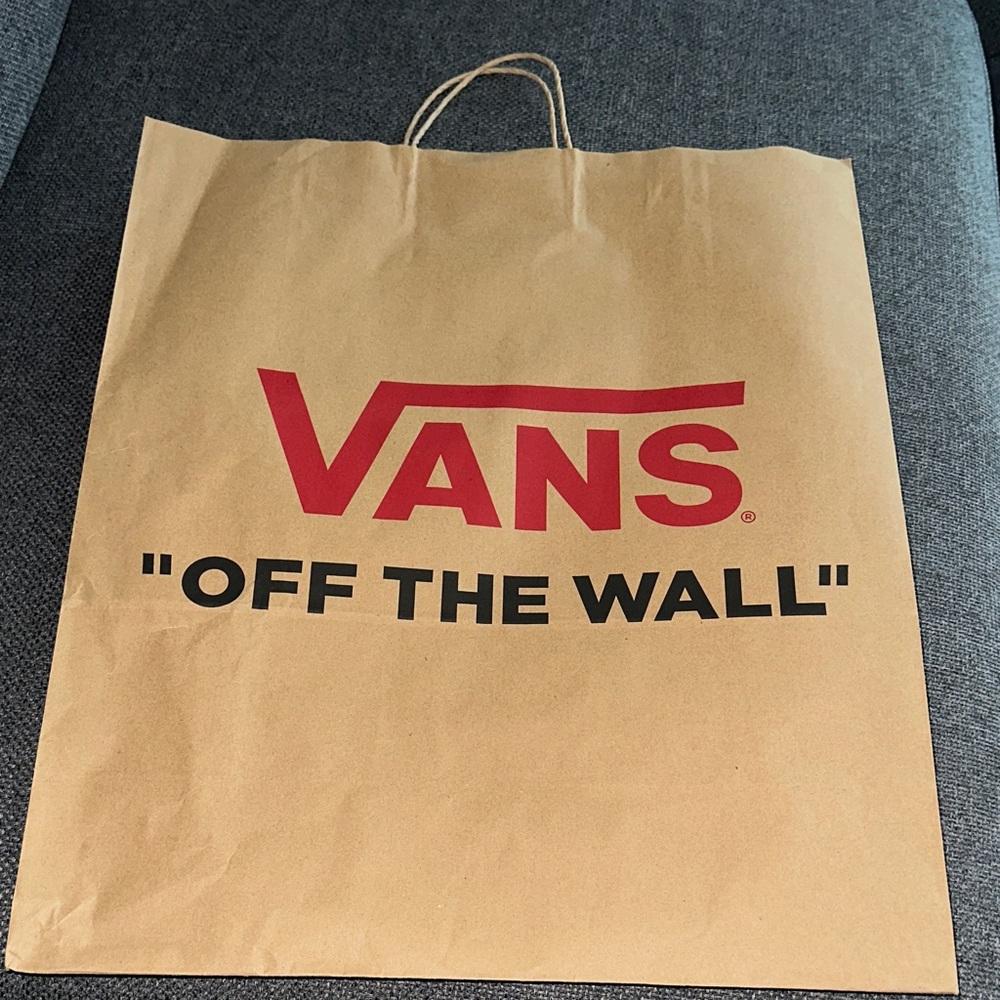 Vans Tan Shopping Bag with Red Logo